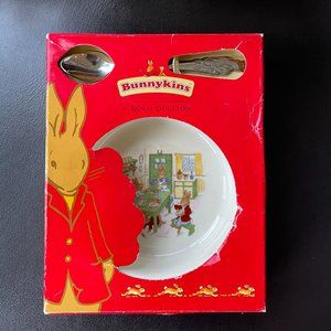 Vintage Bunnykins Royal Doulton Set Bone China bowl & spoon-NEW in box